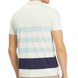 Lyle and Scott Wide Stripe Polo Shirt - Seashell White - so-ldn
