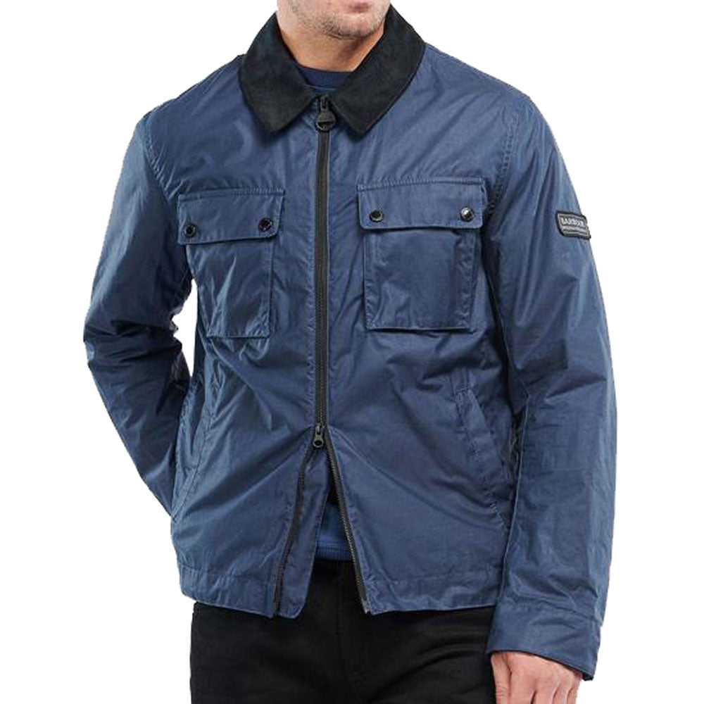 Barbour International Mens Summer Baffins Wax Jacket Navy