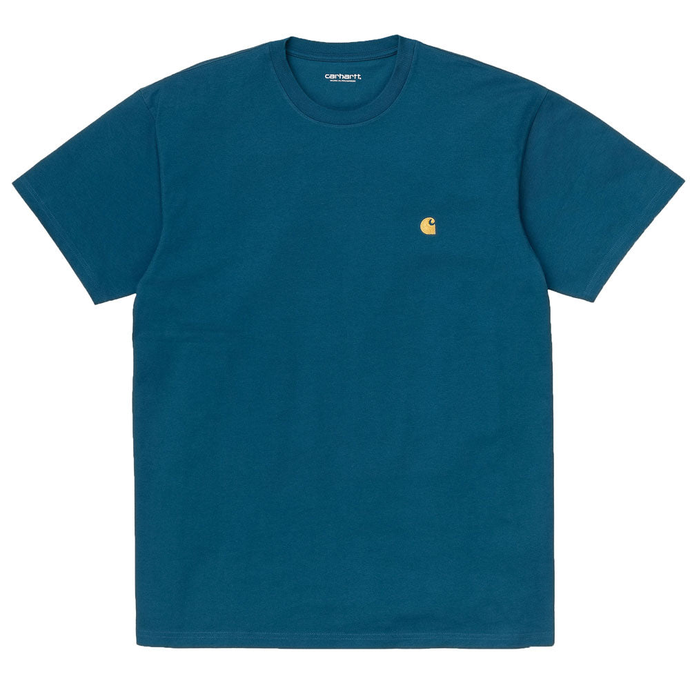 Carhartt WIP Chase T-Shirt - Corse Blue / Gold | Style Overdose