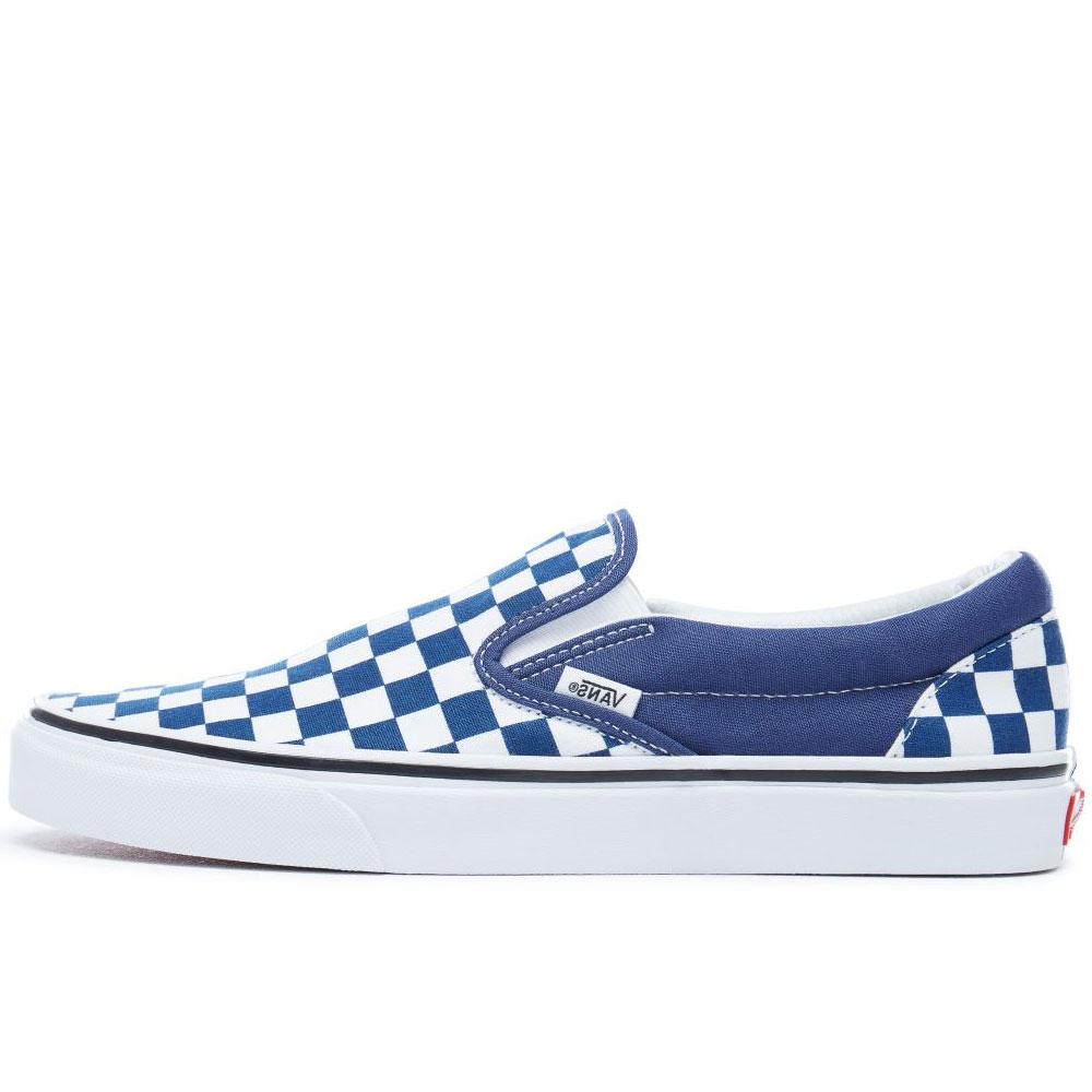 Vans Classic Slip On Checkerboard Embossed - Blue - so-ldn
